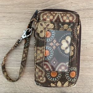 Vera Bradley Brown Wallet Wristlet